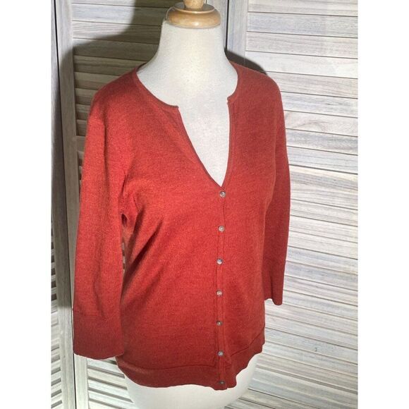 Carole Little Med Merino Wool Cardigan - Picture 3 of 16